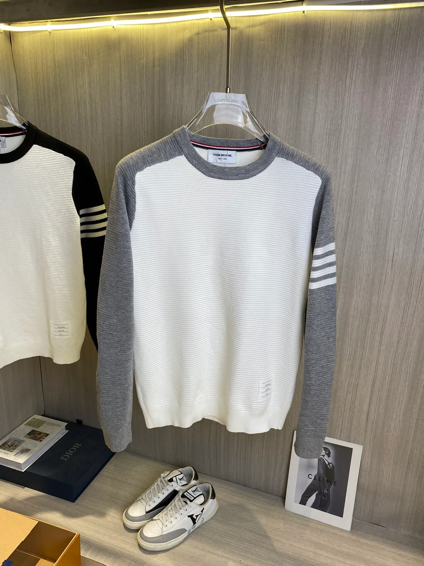 🔥🔥115 Thom Browne ➡️ POLO ， Retro Same Style Versatile ： White White Size：M-2XL